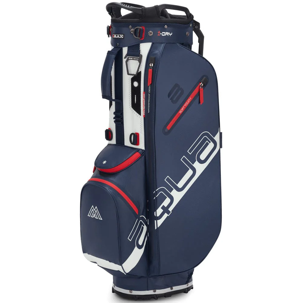 Big Max Aqua Eight H Waterproof Stand Bag - Navy/White/Red - Image 3