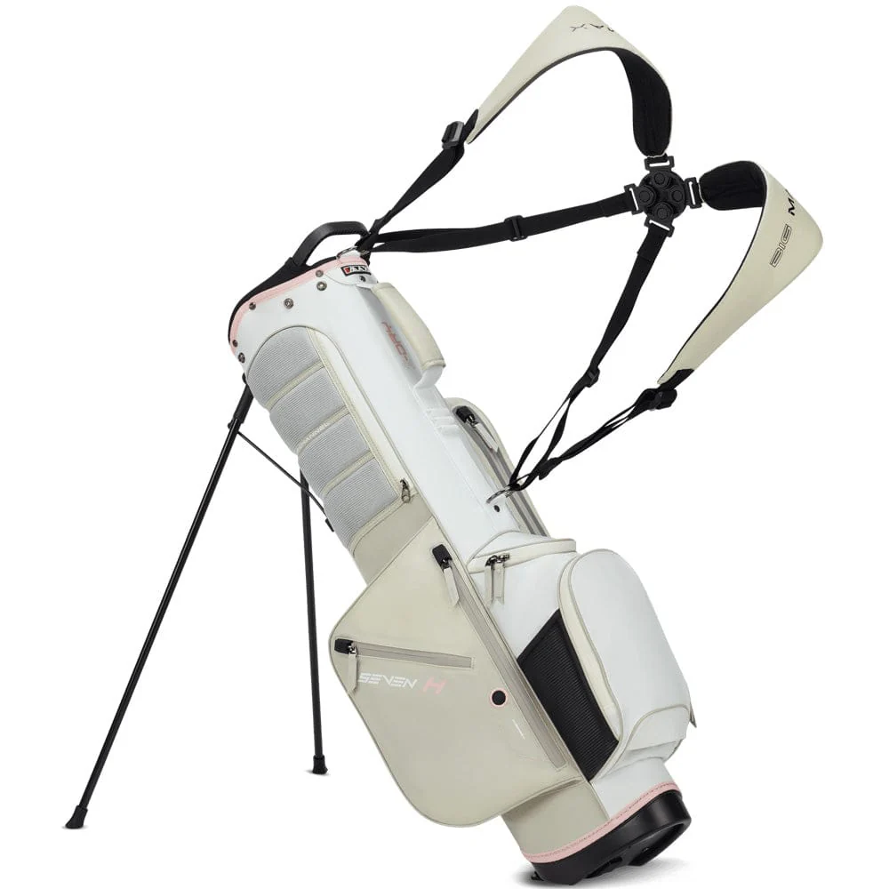 Big Max Aqua Seven H Waterproof Stand Bag - White/Off White/Pink - Image 3