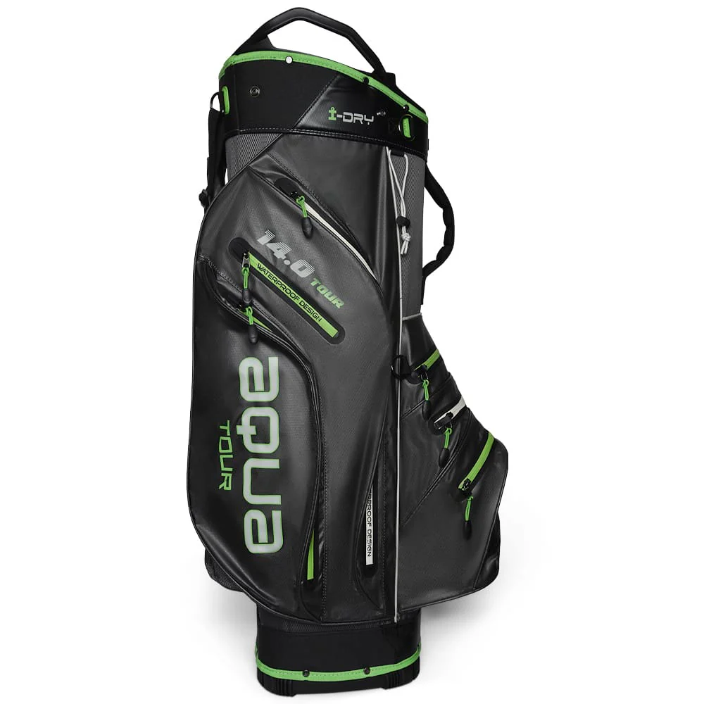 Big Max Aqua Tour 3 Waterproof Cart Bag - Charcoal/Black/Lime - Image 7