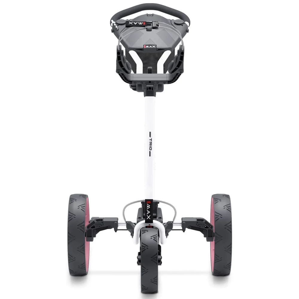 Big Max Blade Trio 3-Wheel Push Trolley - White/Pink - Image 3