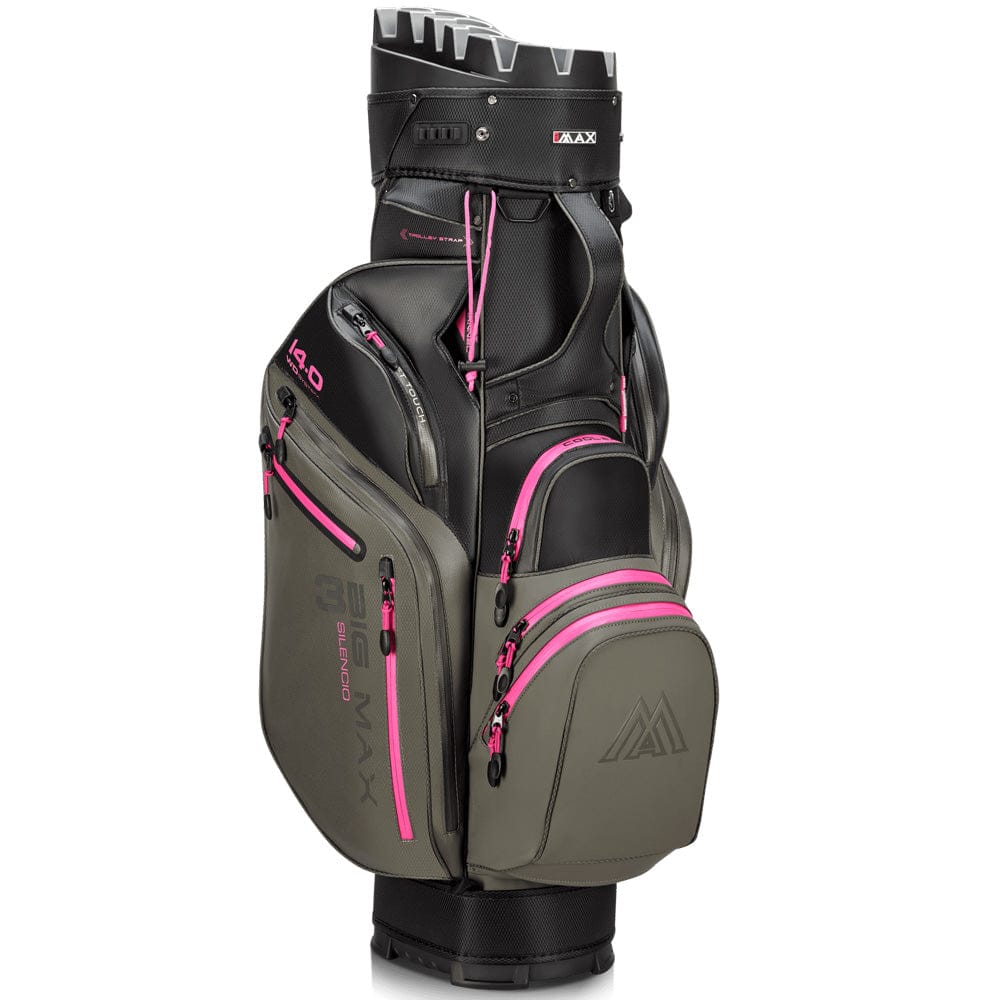 Big Max Dri Lite Silencio 3 Organiser Cart Bag - Charcoal/Black/Fuchsia - Image 3