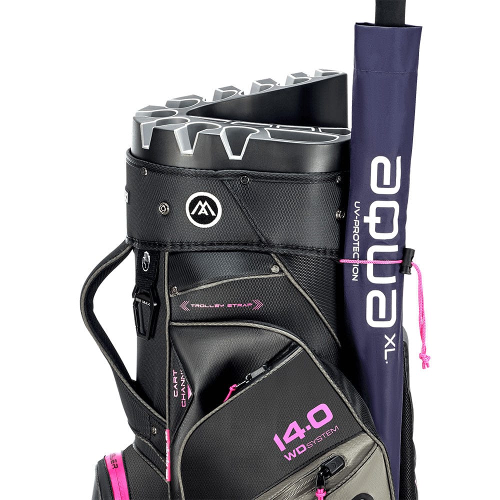 Big Max Dri Lite Silencio 3 Organiser Cart Bag - Charcoal/Black/Fuchsia - Image 4
