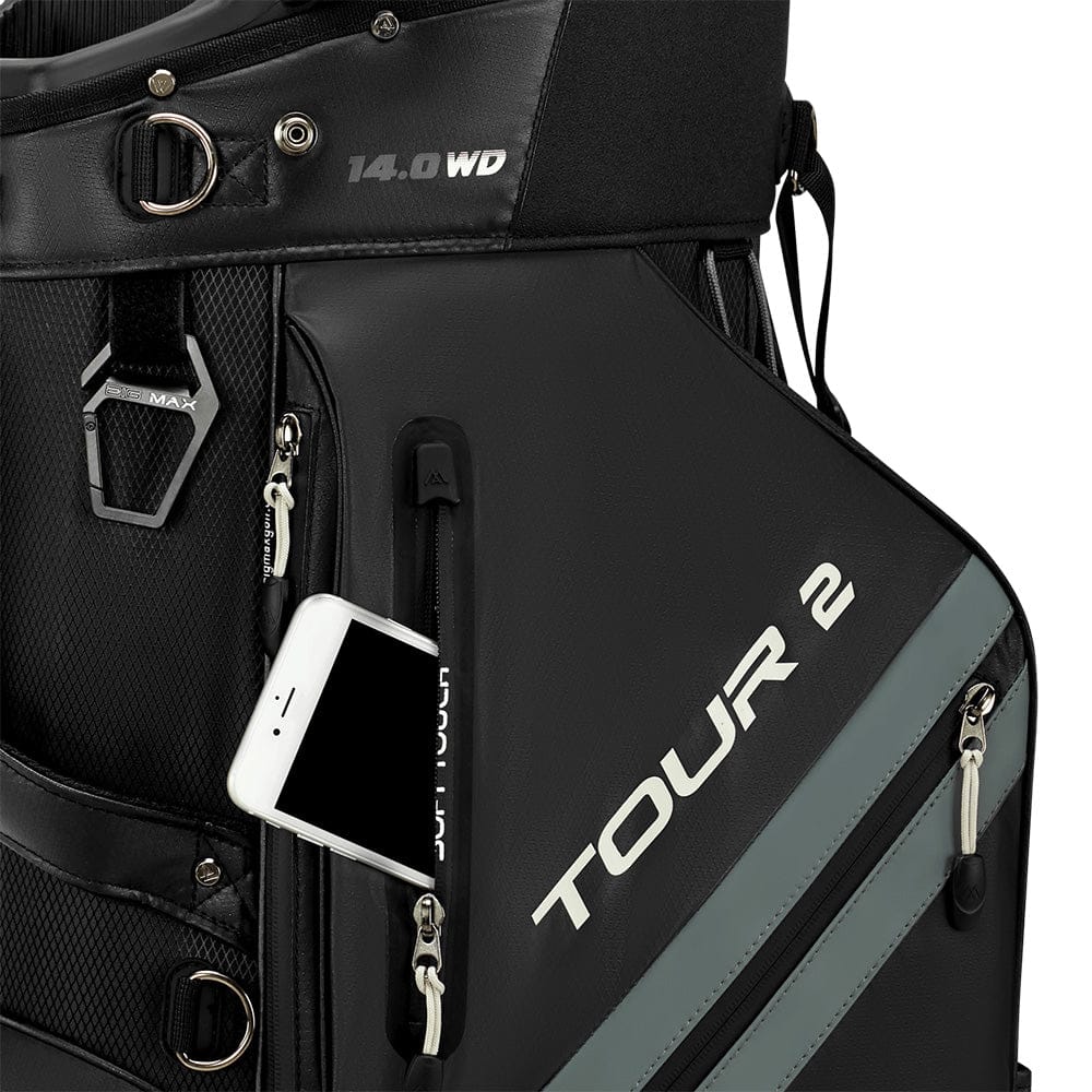 Big Max Dri Lite Tour 2 Cart Bag - Black/Charcoal - Image 3