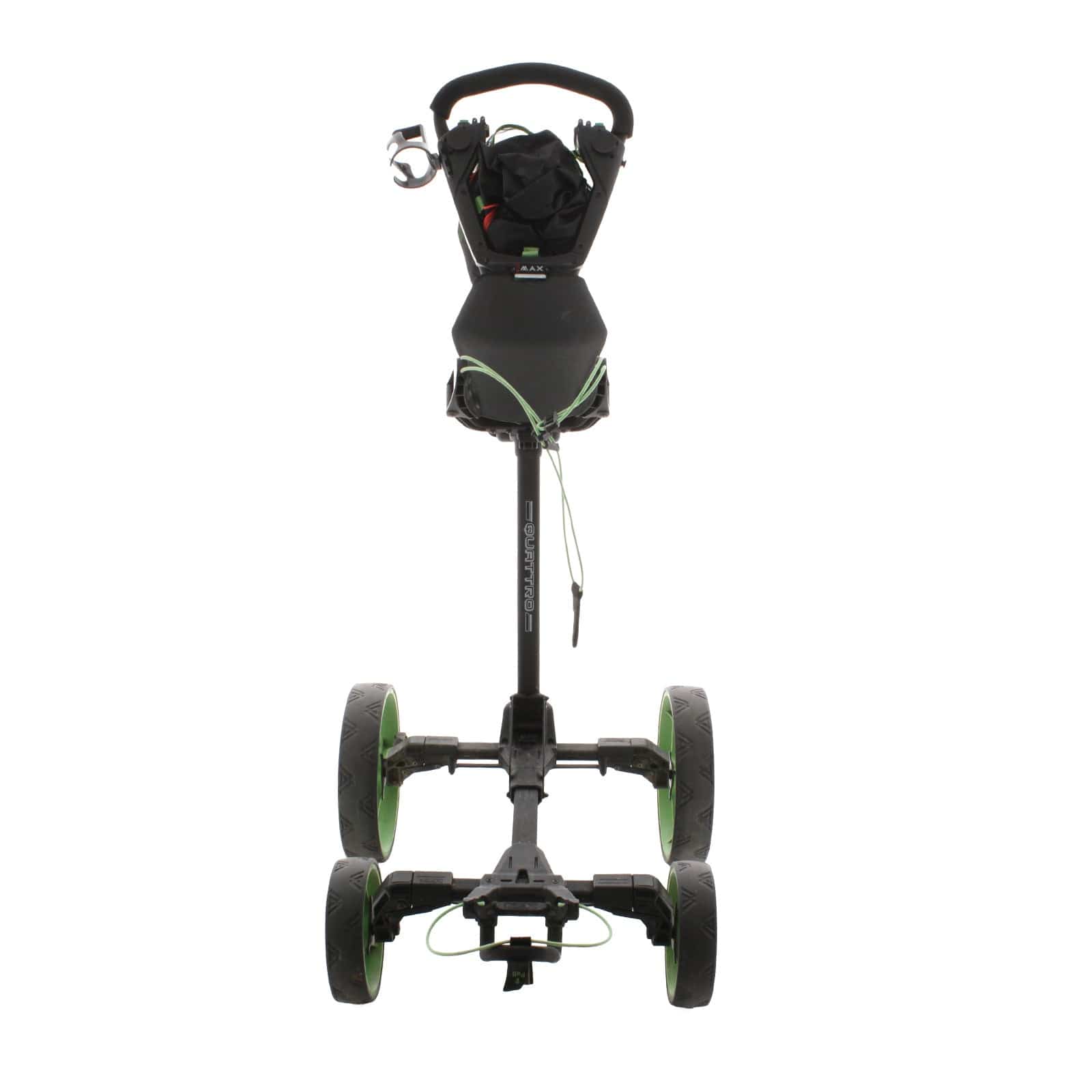 Big Max Flat Fold 3-Wheel Push/Pull Trolley - Black/Green - Image 2