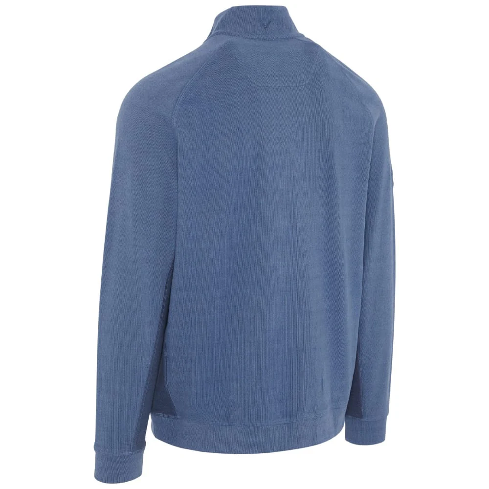 Callaway Brushed Rib 1/4 Zip Pullover - Peacoat Heather - Image 2