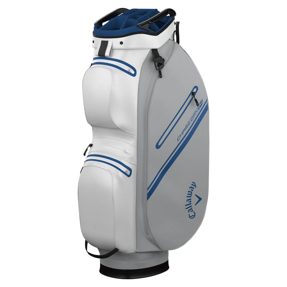 Callaway Chase 14 Dry Waterproof Cart Bag - White/Silver/Royal - Image 3