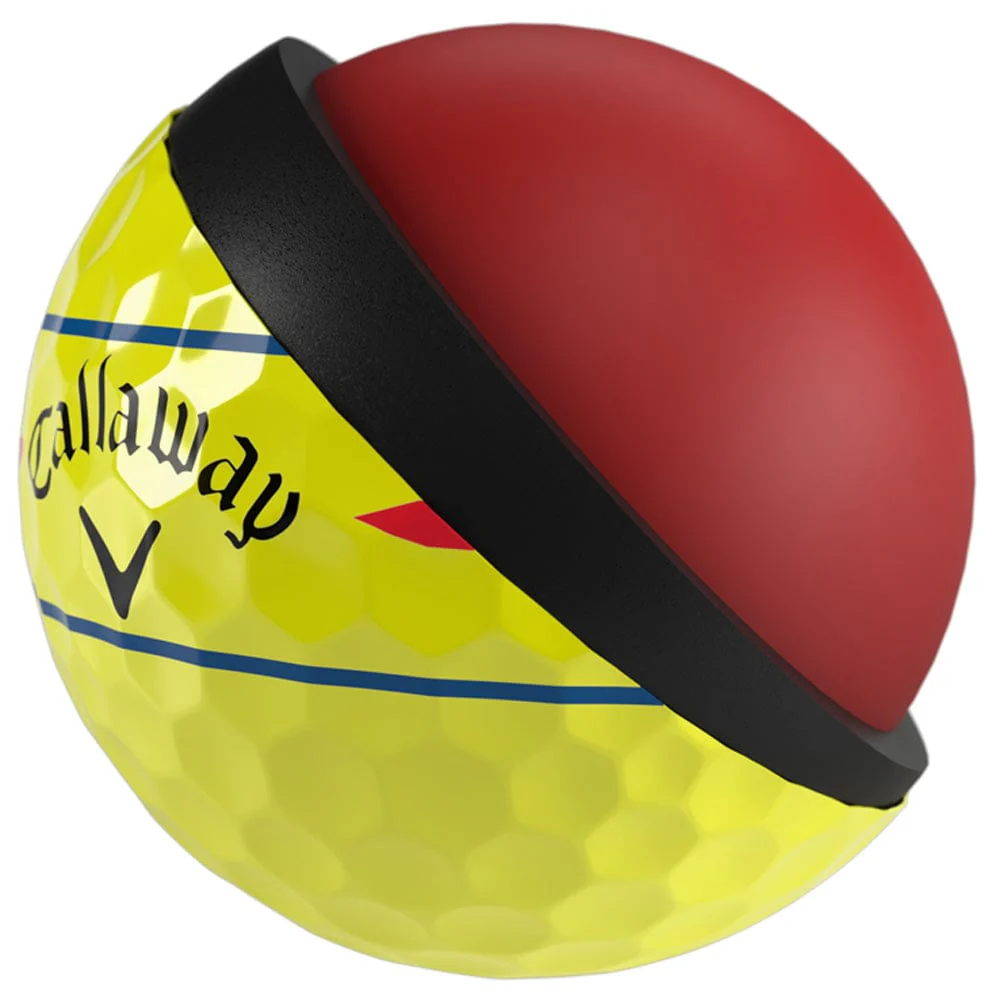Callaway Chrome Soft 360 Triple Track Golf Balls - Yellow - 12 Pack - Image 2