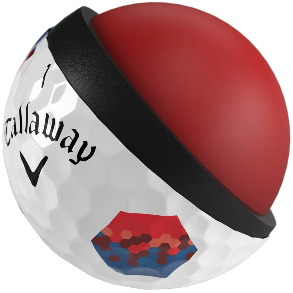 Callaway Chrome Soft TruTrack Golf Balls - White/Blue/Red - 12 Pack - Image 5