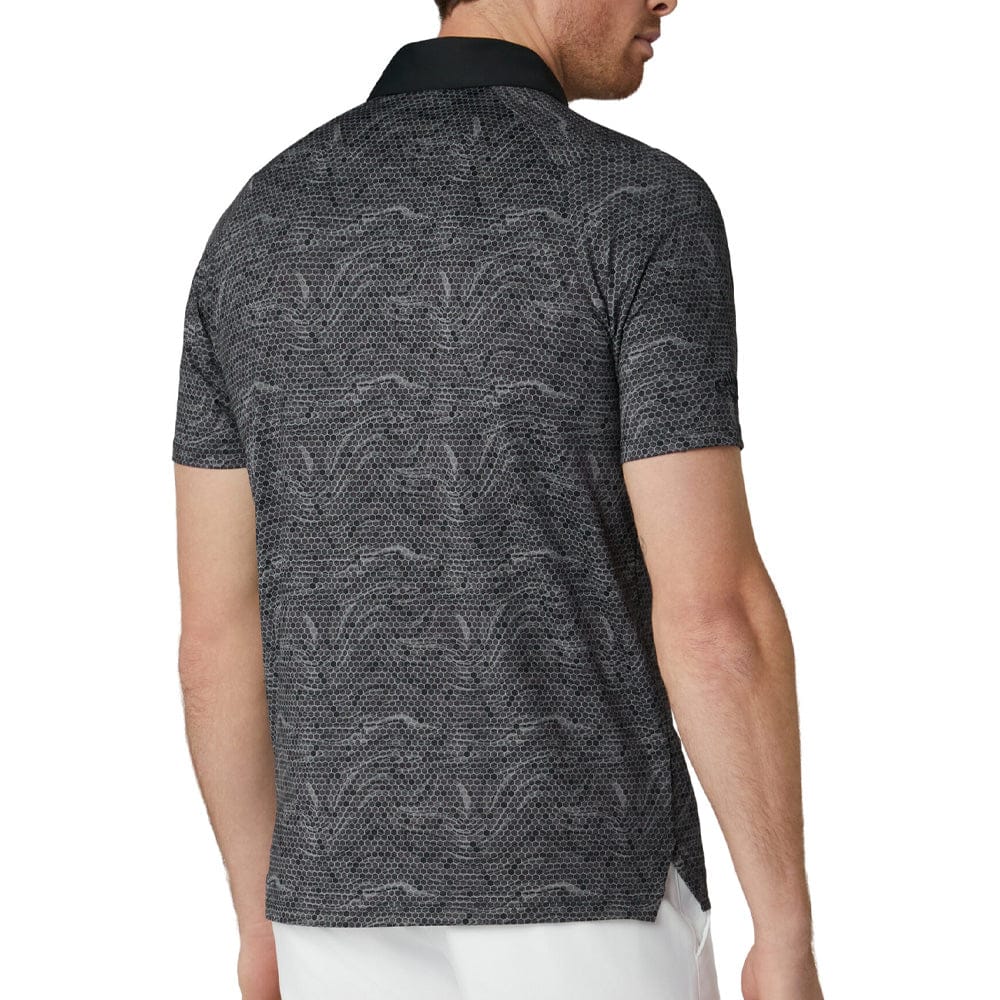 Callaway Hex Marble Polo Shirt - Caviar - Image 4
