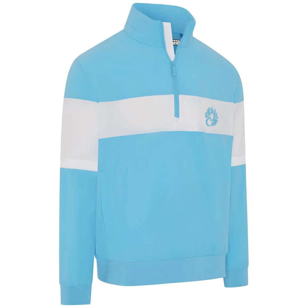 Callaway Legacy Collection Half Zip Convertible Rain Jacket - Blue Blossom