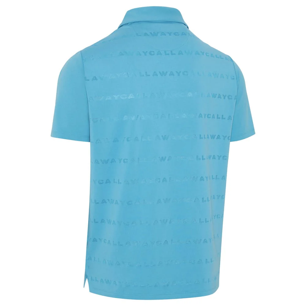 Callaway Legacy Collection Logo Jacquard Polo Shirt - Blue Blossom - Image 2