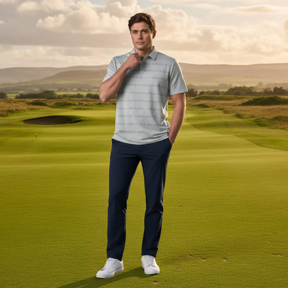 Callaway Legacy Collection Logo Jacquard Polo Shirt - Quarry - Image 3