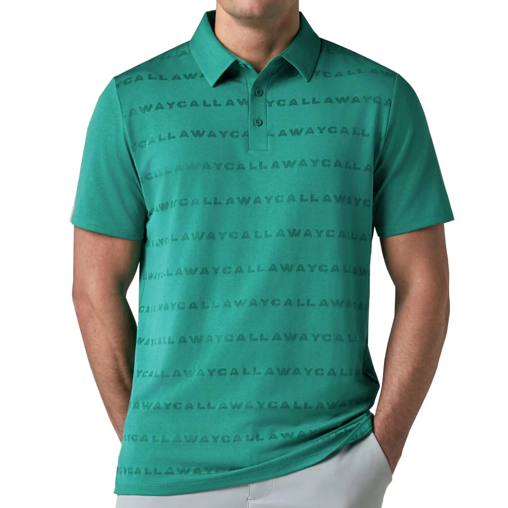 Callaway Legacy Collection Logo Jacquard Polo Shirt - Tidepool - Image 4