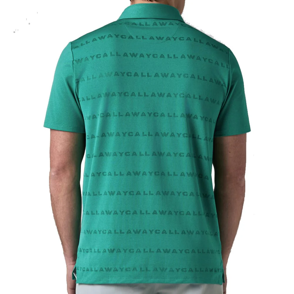 Callaway Legacy Collection Logo Jacquard Polo Shirt - Tidepool - Image 5