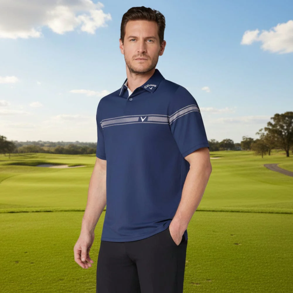 Callaway Odyssey Block Polo Shirt - Peacoat - Image 5
