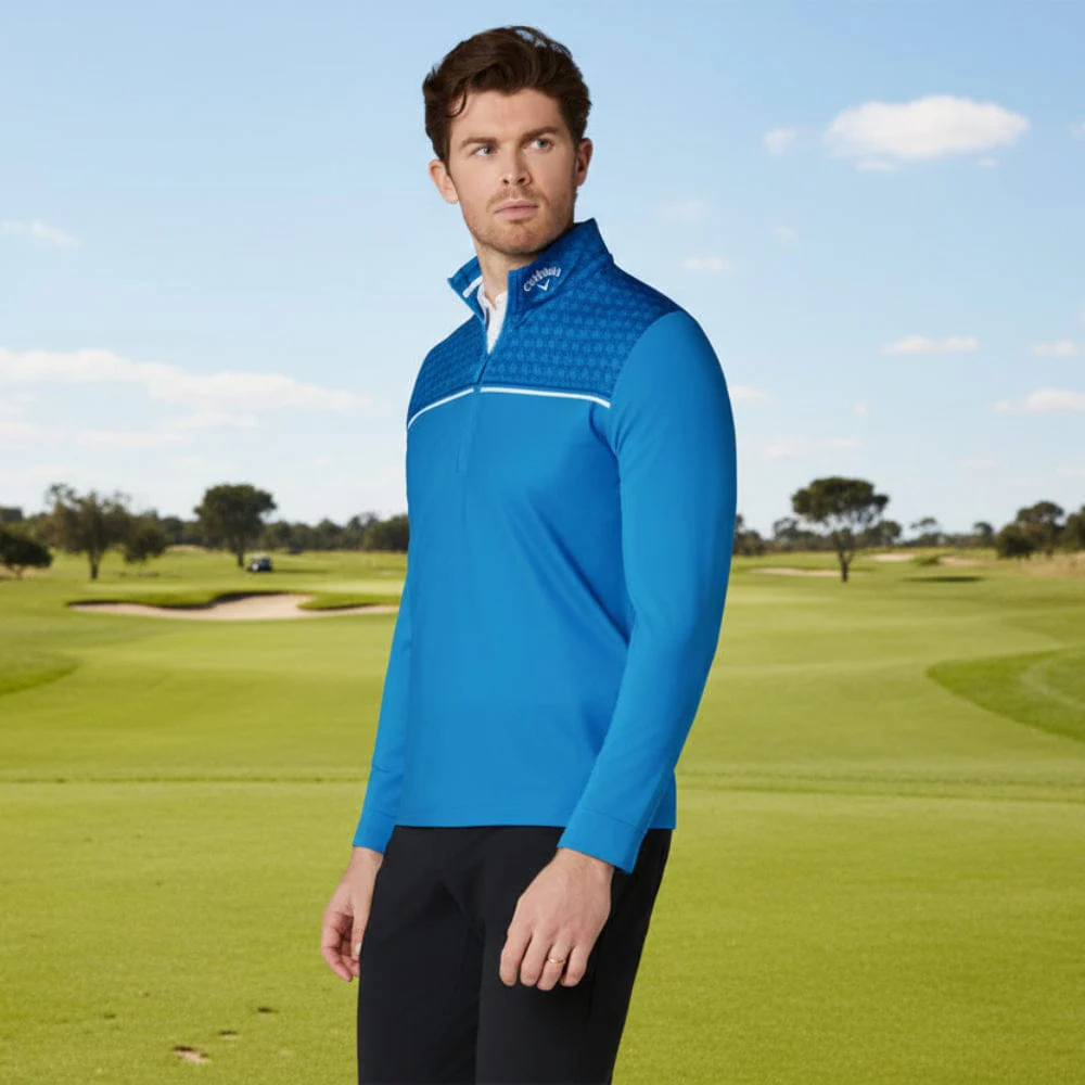 Callaway Odyssey Printed Block Pullover - Brilliant Blue - Image 5