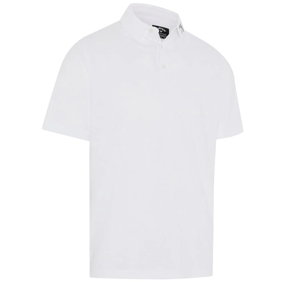 Callaway Odyssey Ventilated Jacquard Polo Shirt - Bright White