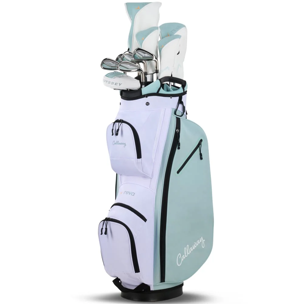Callaway Reva '26 11-Piece Cart Bag Ladies Package Set - Peach/Surf - Image 7