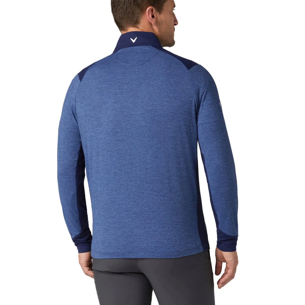 Callaway Soft Touch Blocked 1/4 Zip - Peacoat Heather - Image 4