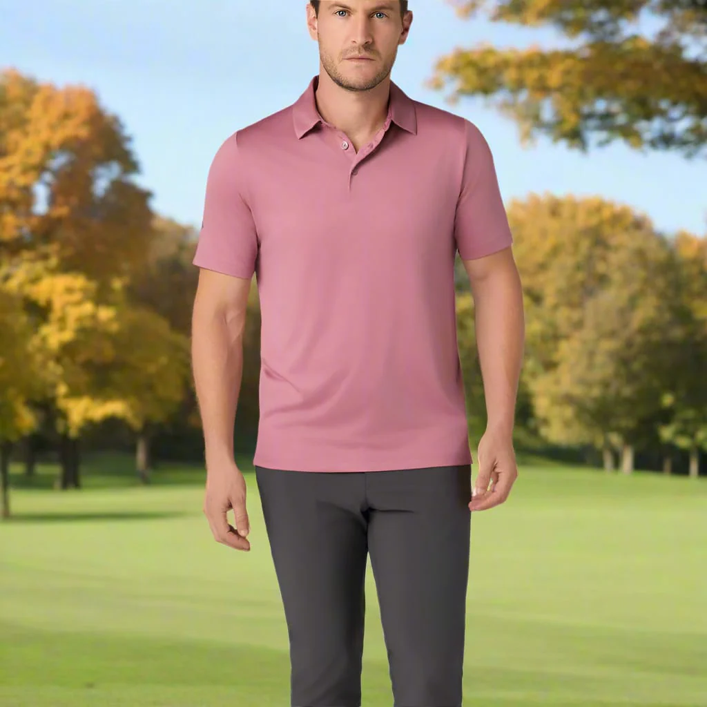 Callaway Swingtech Solid Polo Shirt - Mesa Rose - Image 5