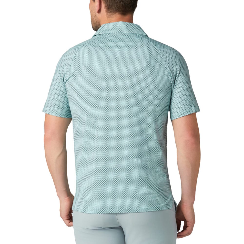 Callaway Textured Chev Printed Polo Shirt - Aquifer - Image 4