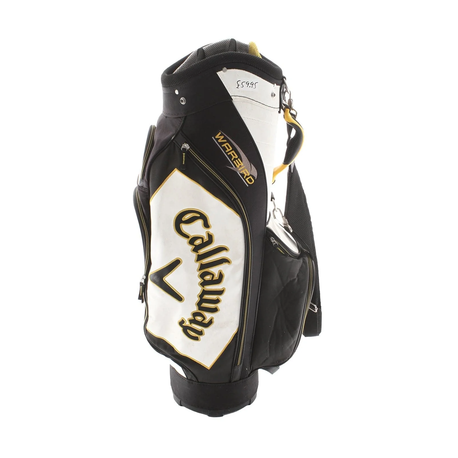 Callaway Warbird Cart Bag - Black/White/Yellow - Image 3