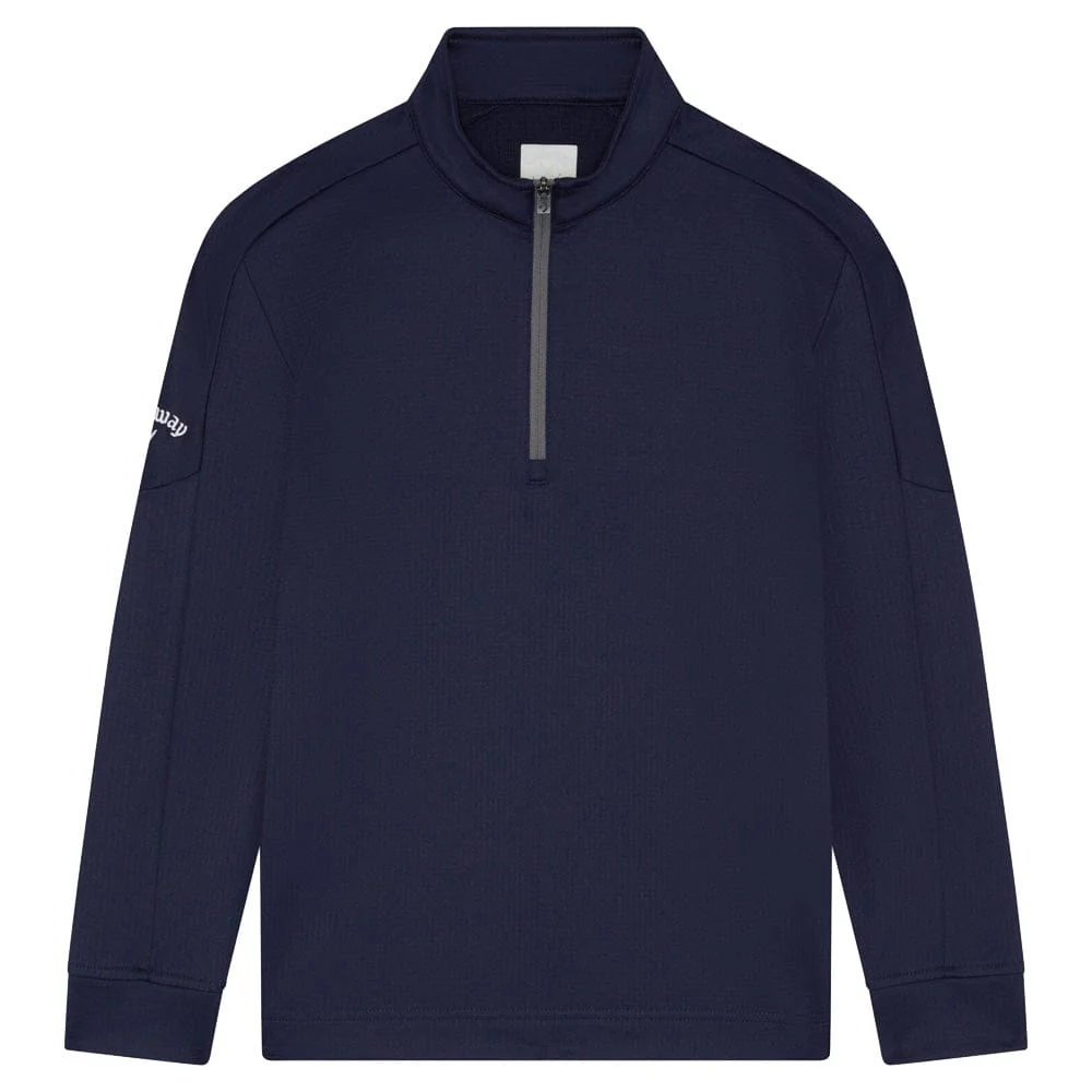 Callaway Youth Hex Fleece 1/4 Zip Pullover - Peacoat