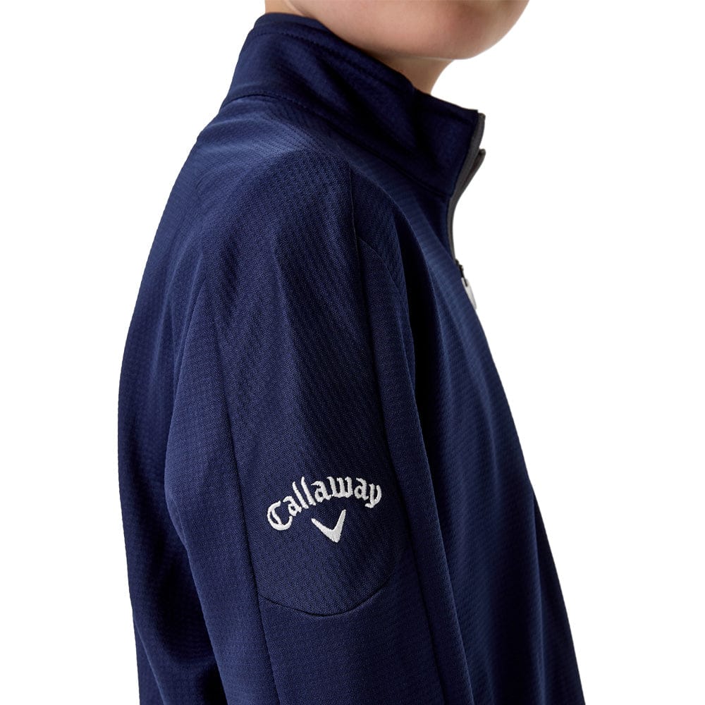 Callaway Youth Hex Fleece 1/4 Zip Pullover - Peacoat - Image 3