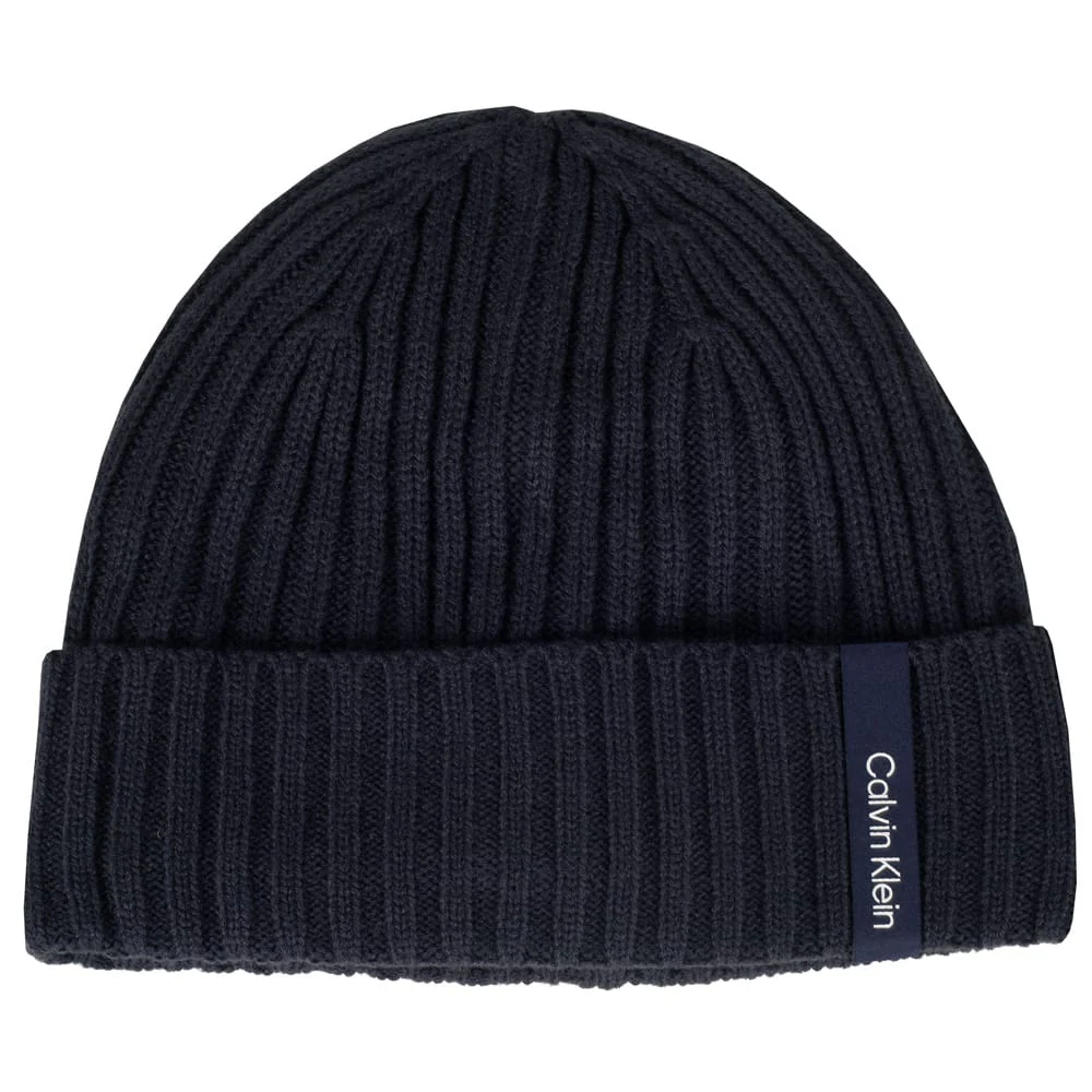Calvin Klein Albon Ribbed Beanie - Navy