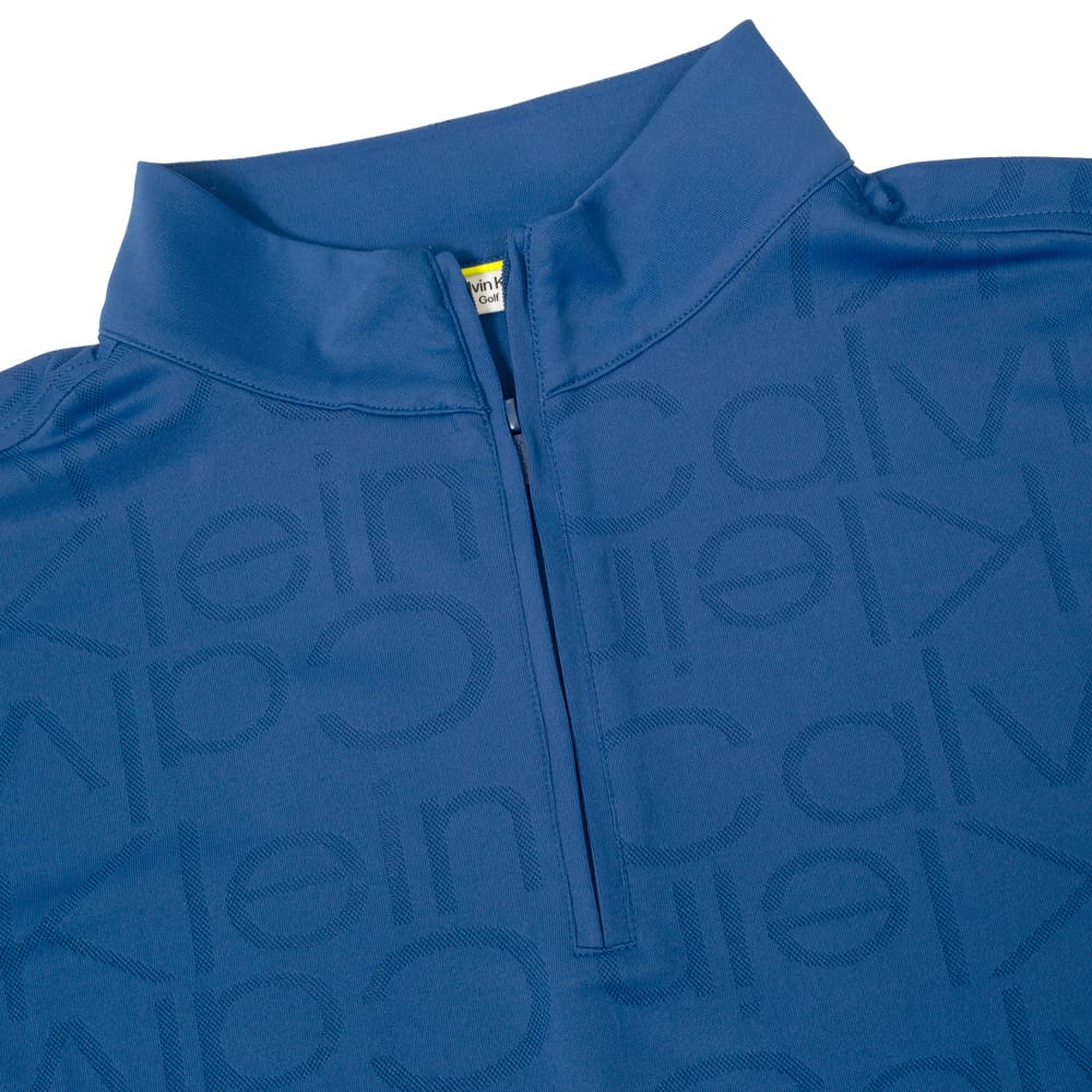 Calvin Klein Avondale Half Zip Pullover - Blue Hibiscus - Image 3