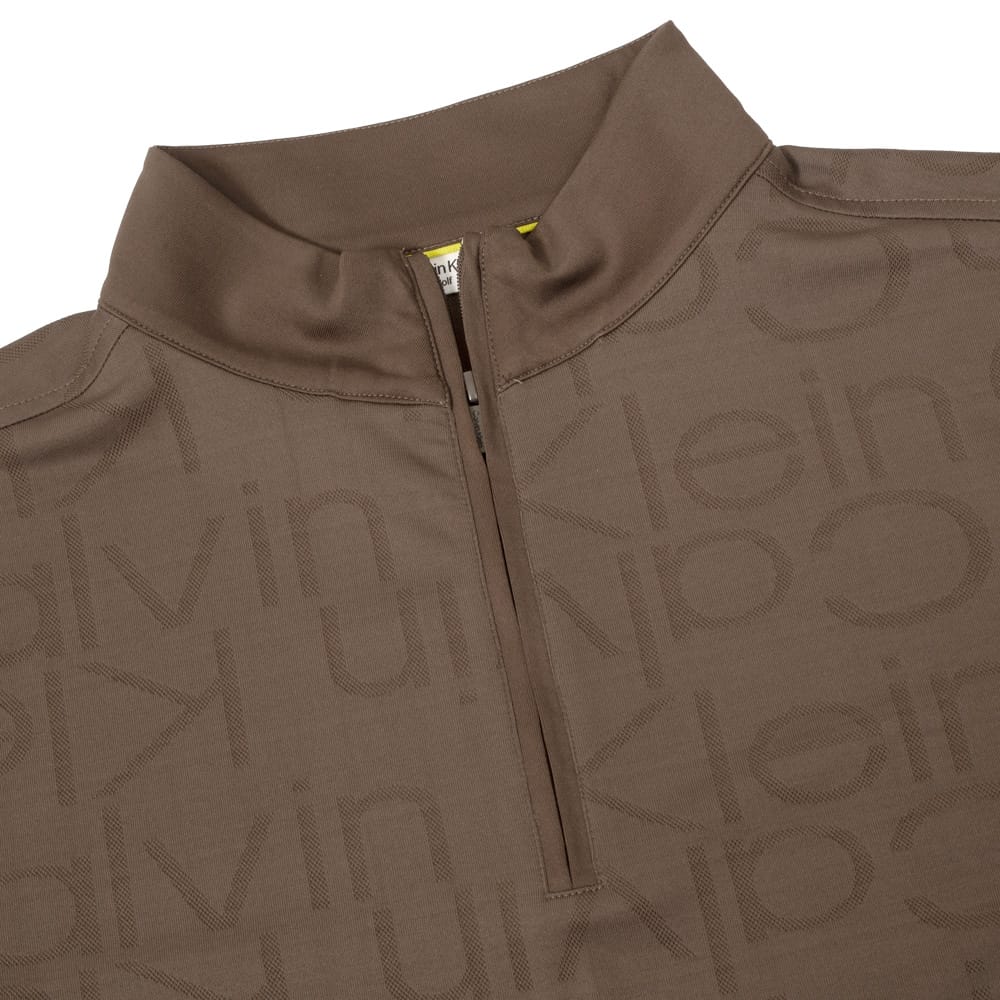 Calvin Klein Avondale Half Zip Pullover - Cedar Brown - Image 3