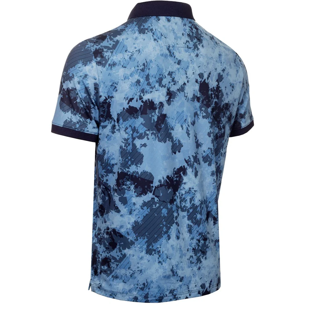 Calvin Klein Digital Chaos Printed Polo Shirt - Navy - Image 2