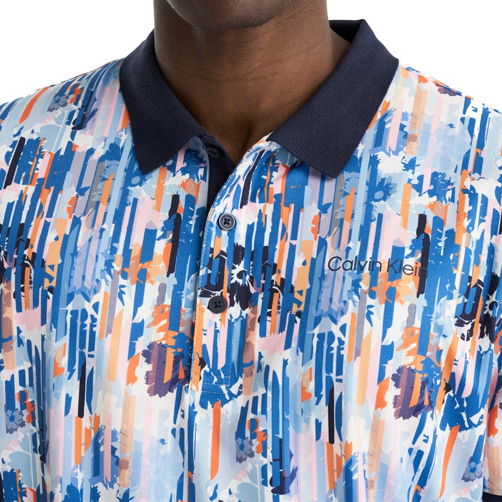 Calvin Klein Glitch Print Polo Shirt - Glitch Print - Image 4