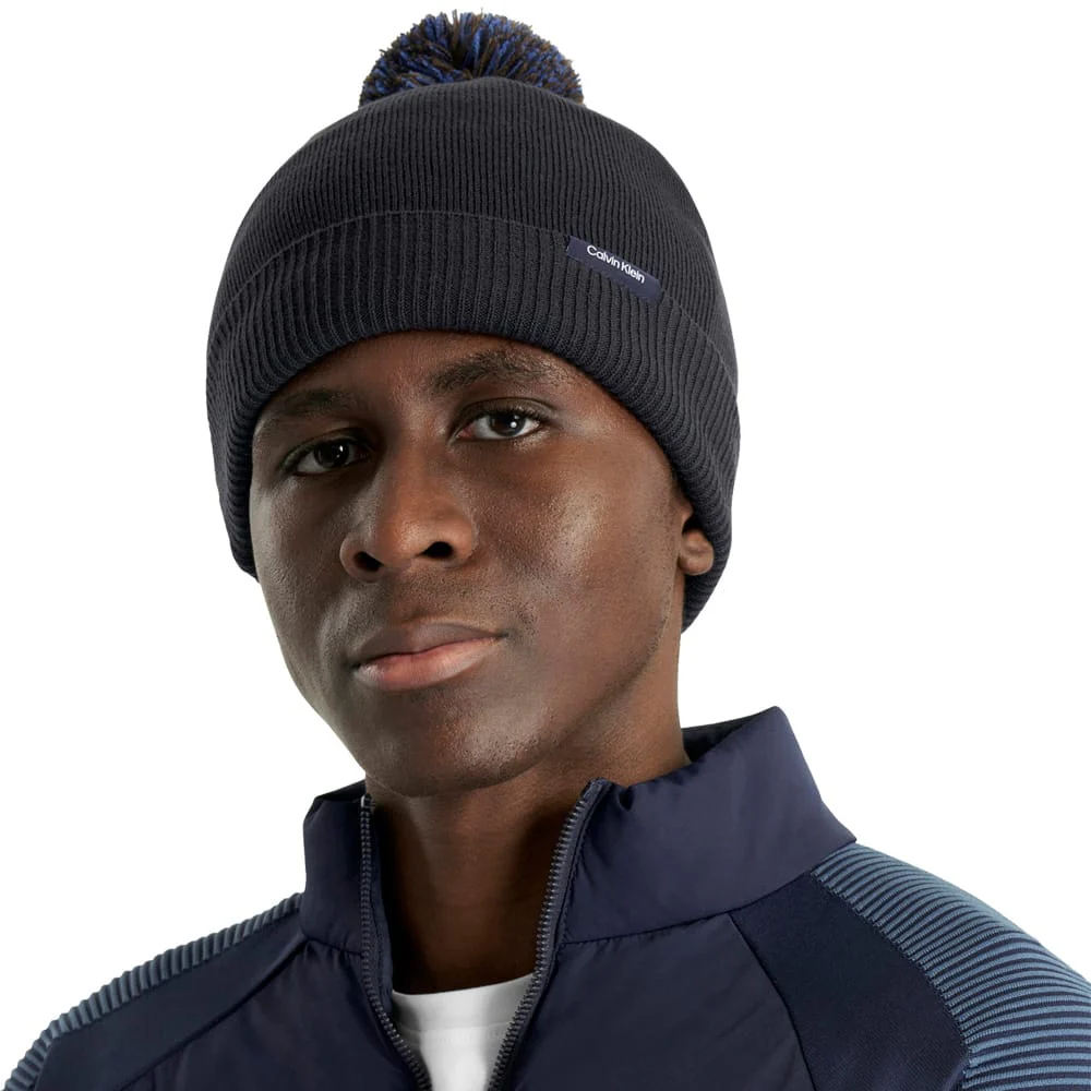 Calvin Klein Linden Bobble Beanie - Navy - Image 3