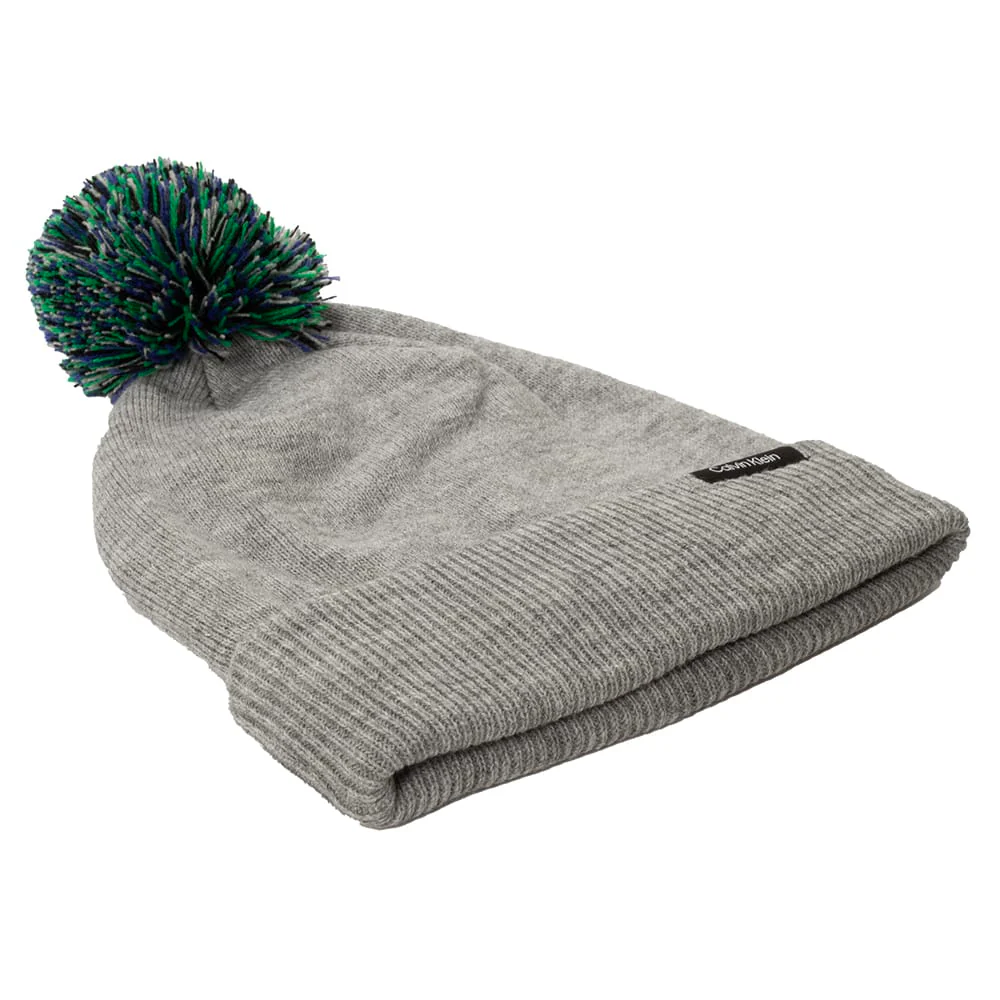 Calvin Klein Linden Bobble Beanie - Silver Marl - Image 4