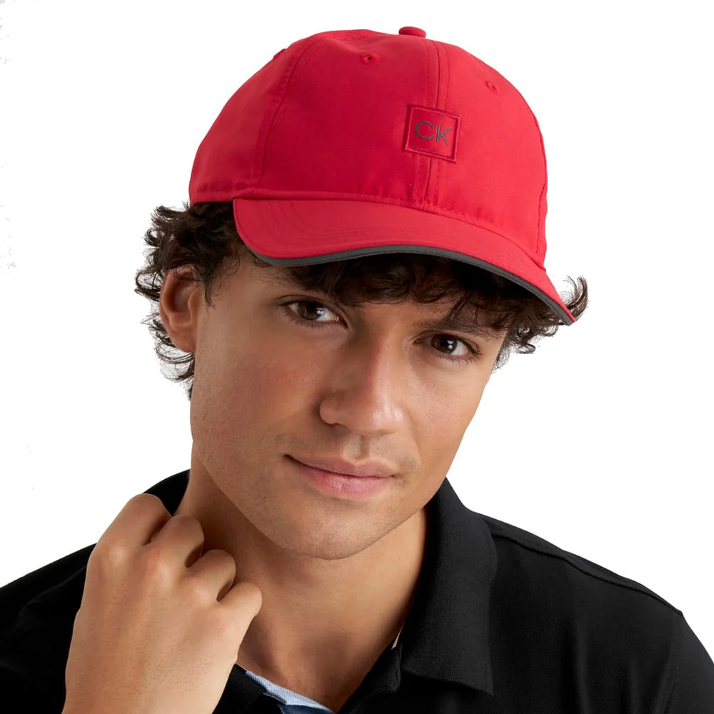 Calvin Klein Microfibre Baseball Cap - Red - Image 4