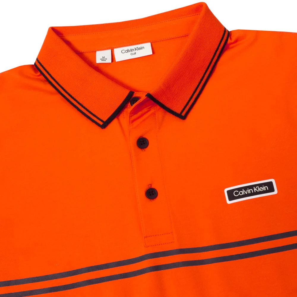 Calvin Klein Newtown Polo Shirt - Mandarin - Image 5