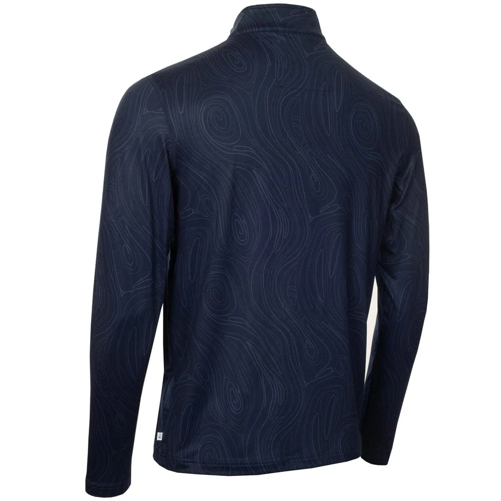 Calvin Klein Printed Newport Half Zip - Navy Marble - Image 2