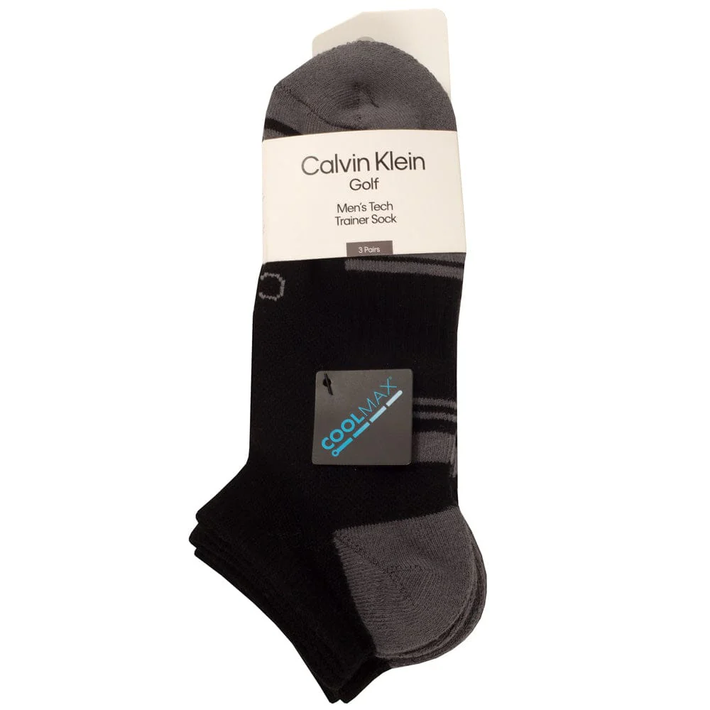 Calvin Klein Tech Trainer Sock (3 Pack) - Black/Grey OSFM - Image 3