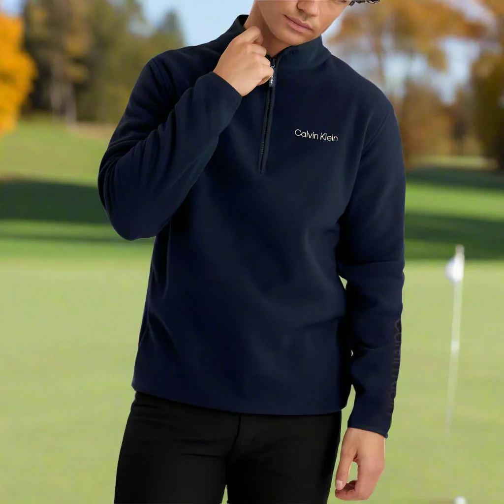 Calvin Klein Thompson 1/2 Zip Fleece - Navy - Image 6