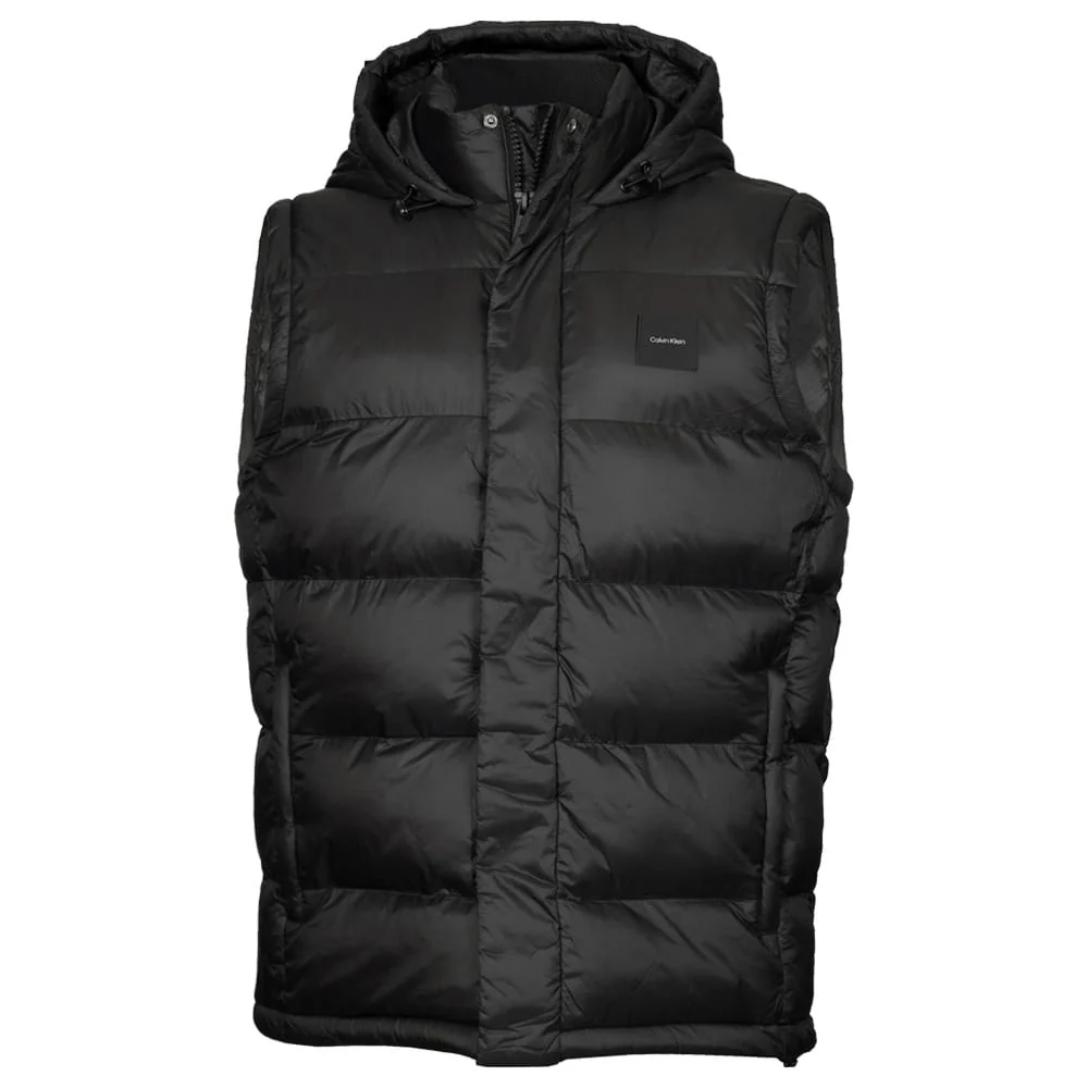 Calvin Klein Vanta Hooded Puffa Gilet - Black