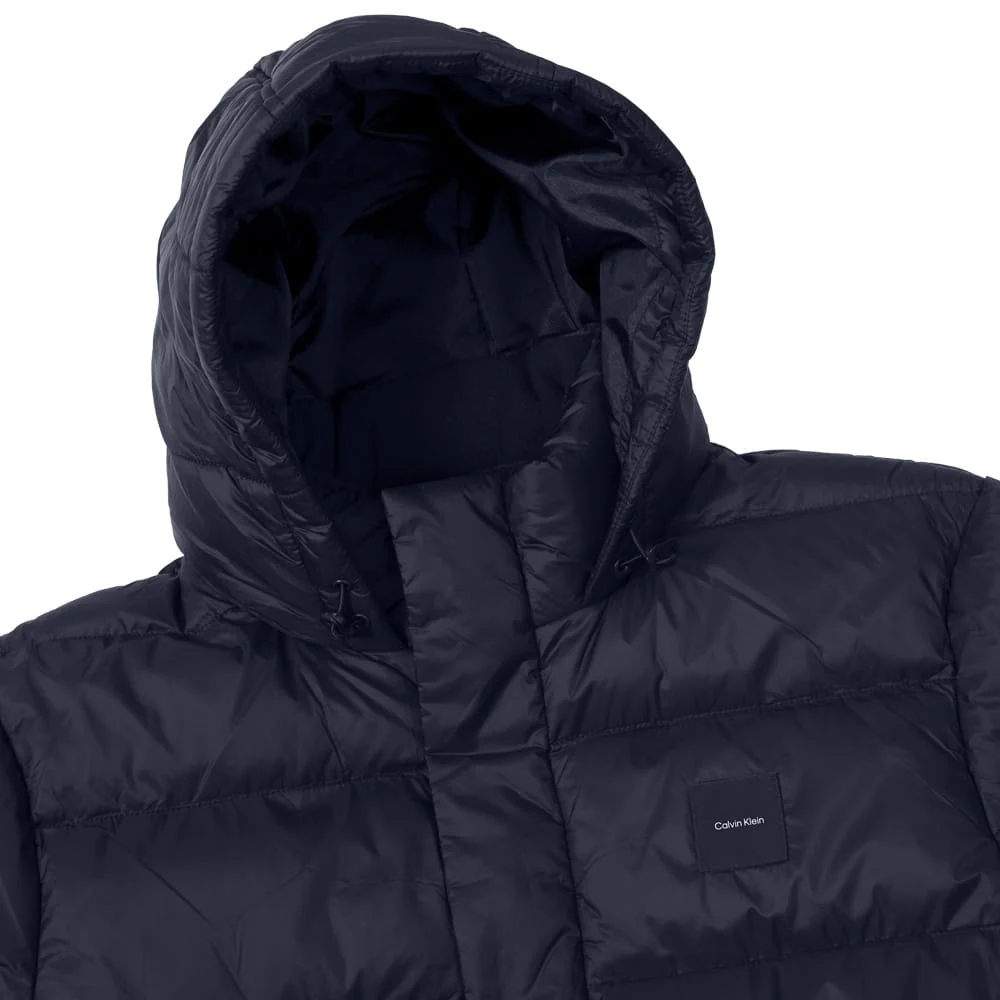 Calvin Klein Vanta Hooded Puffa Jacket - Navy - Image 3