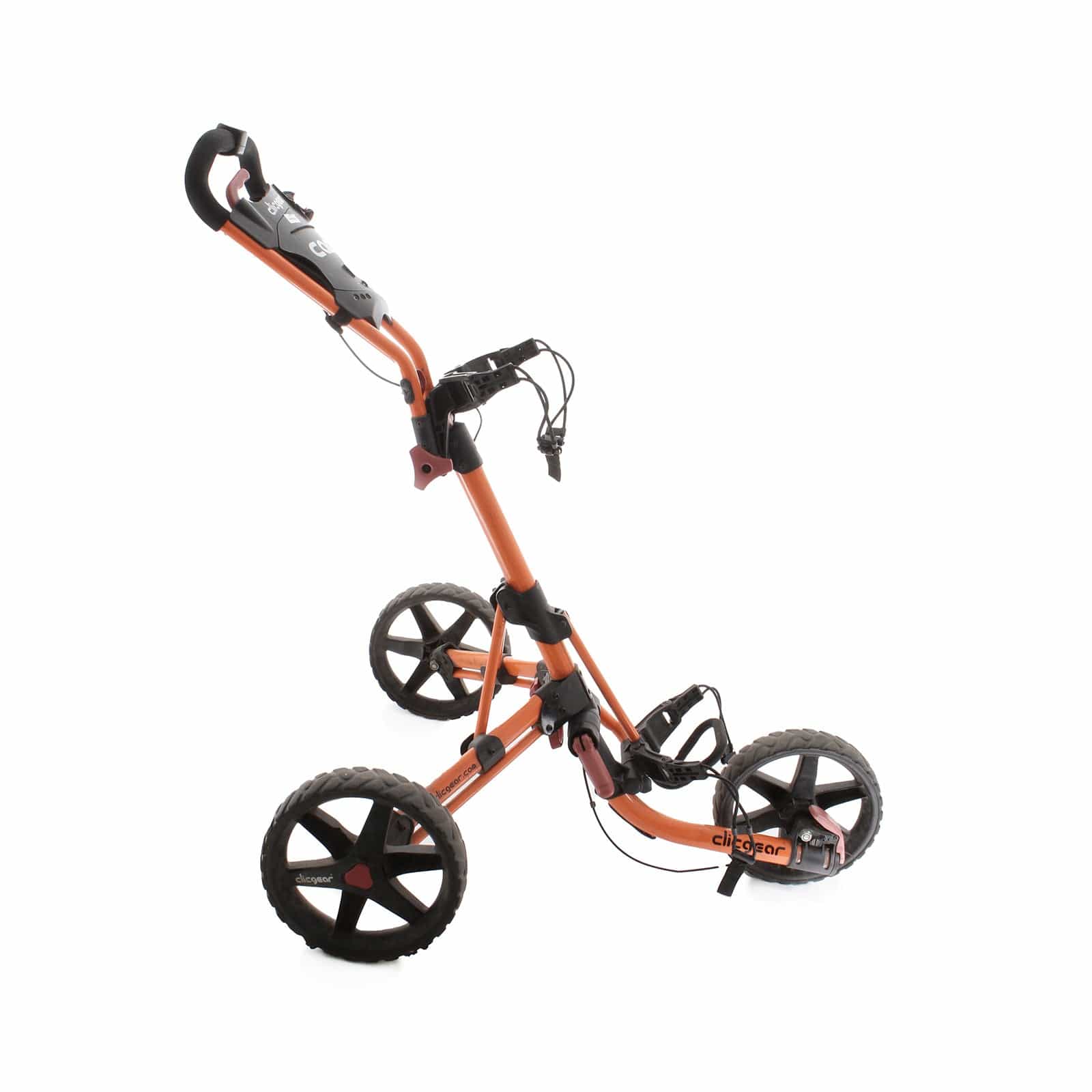 Clicgear 3-Wheel Push/Pull Trolley - Orange/Black - Image 3