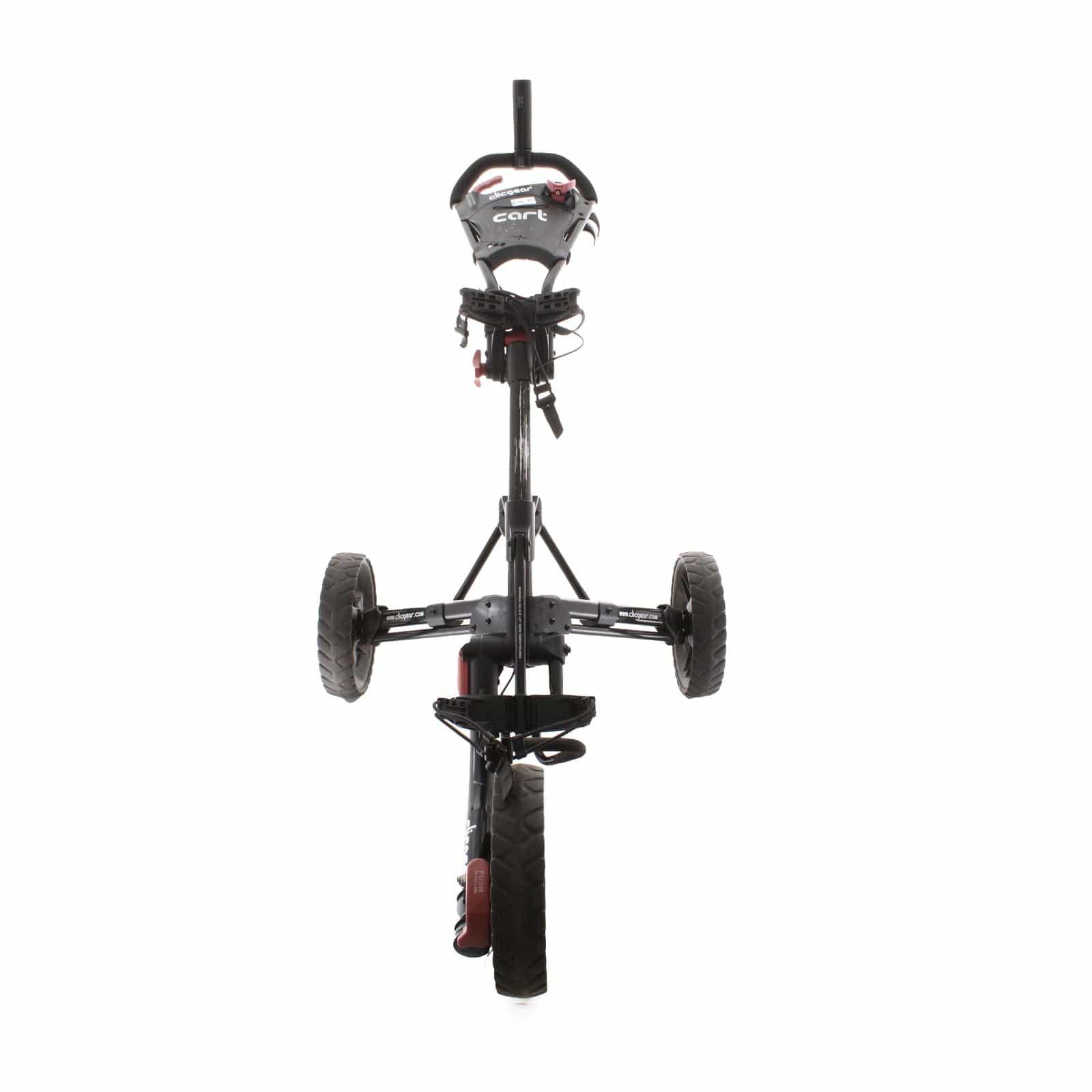 Clicgear Cart 3-Wheel Push/Pull Trolley - Black/Red - Image 2