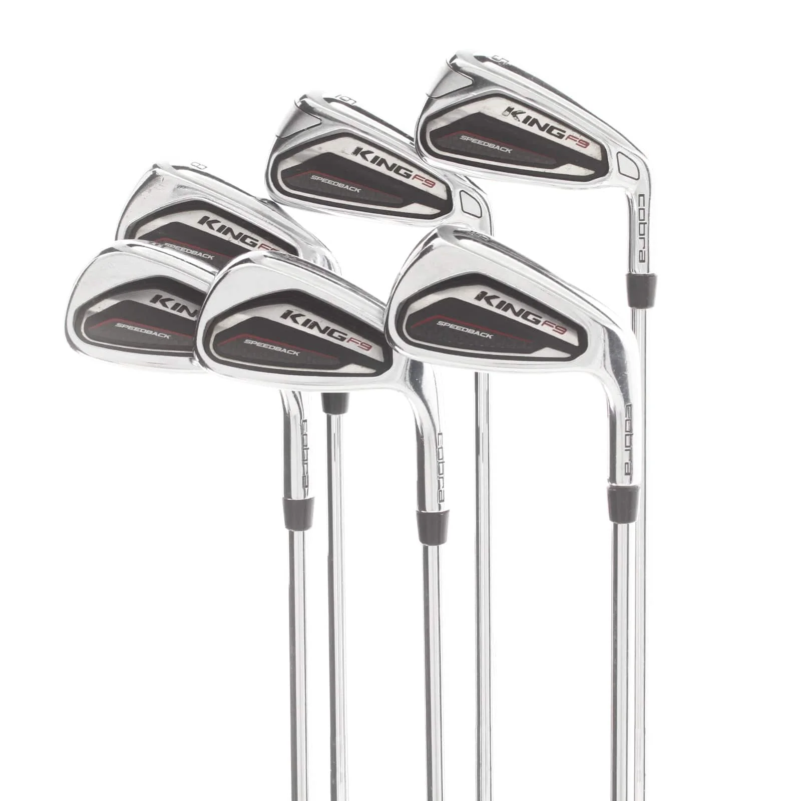 Cobra King F9 Steel Mens Right Hand Irons 5-GW Stiff - KBS Tour 90