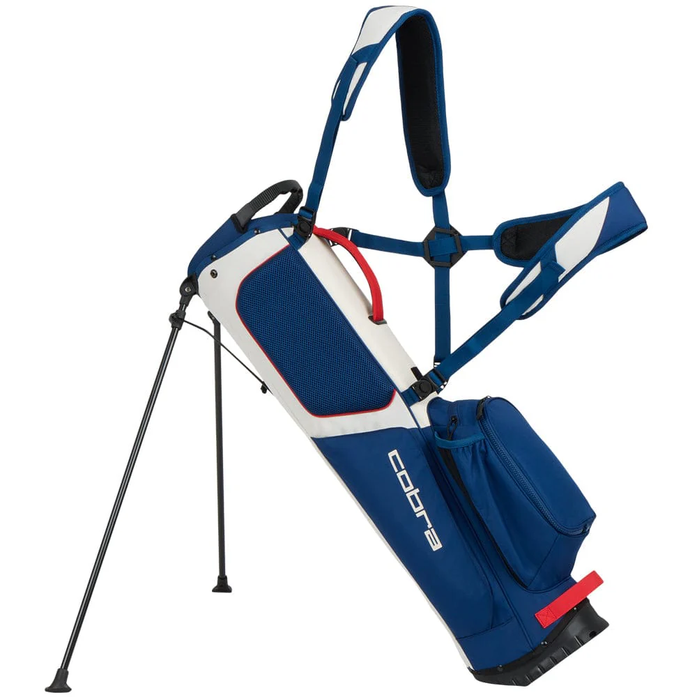 Cobra Ultralight 2 Stand Bag - Estate Blue/Sugared Almond/Pop Red - Image 3