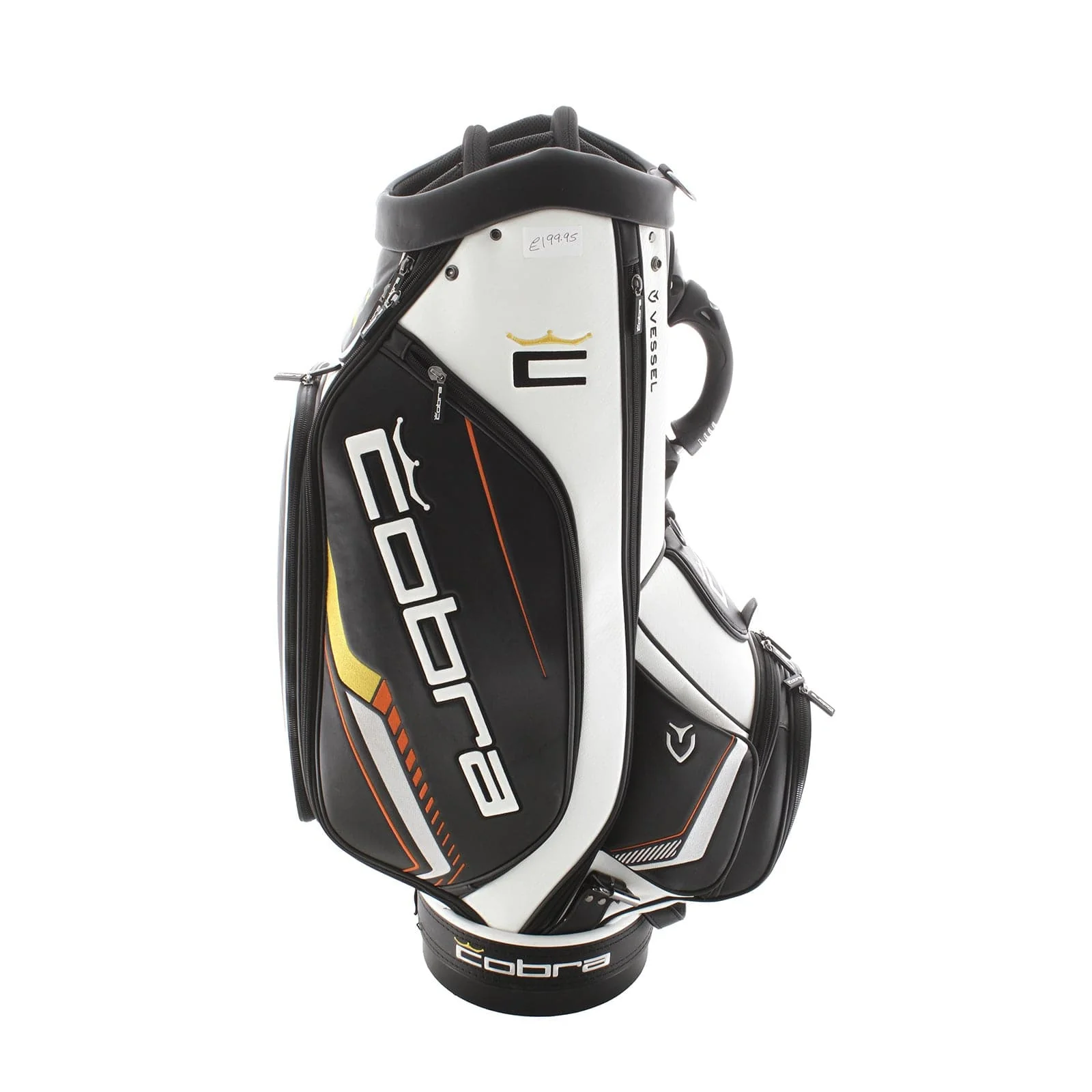 Cobra Vessel Cart Bag - White/Black/Yellow - Image 3