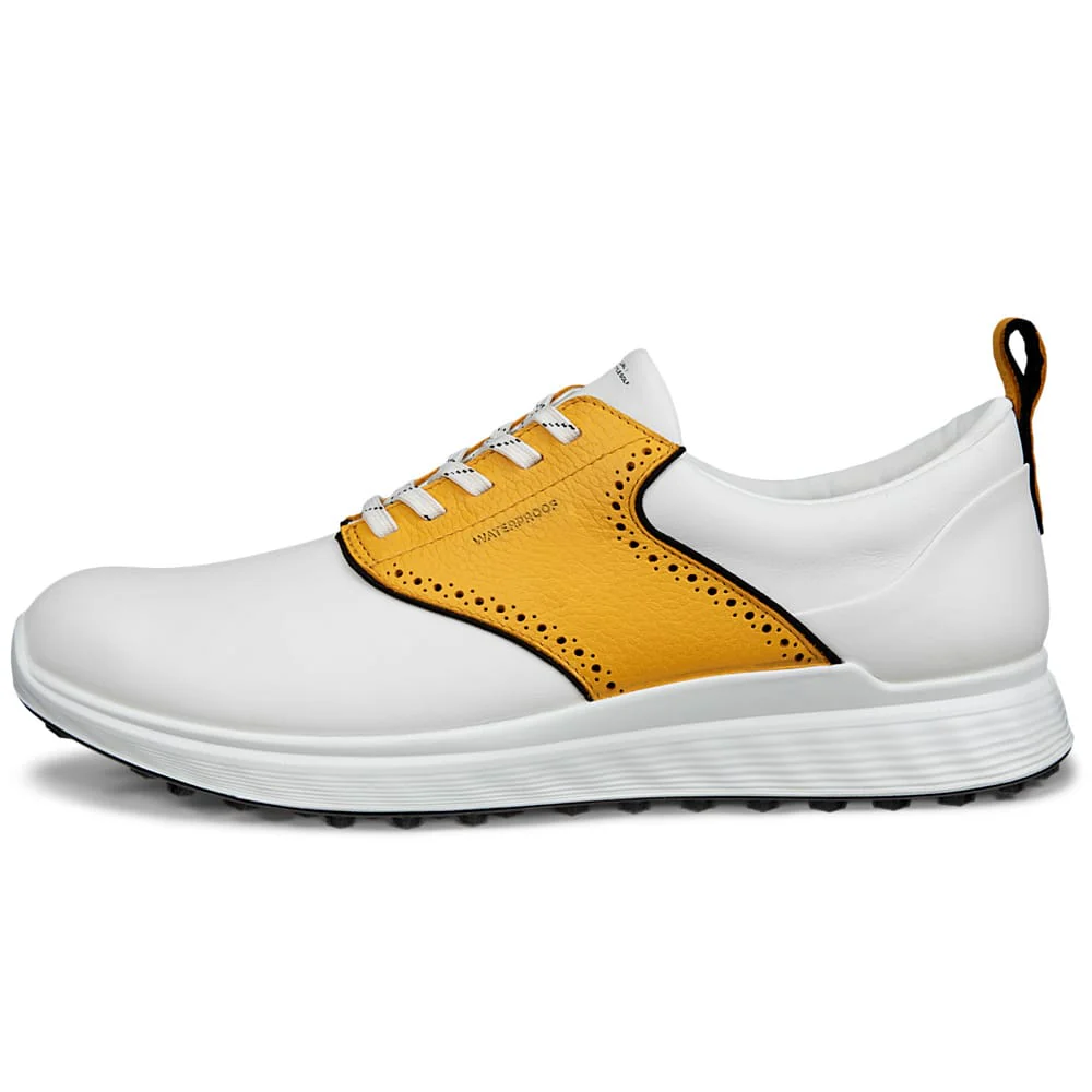 ECCO S-Casual Hybrid Waterproof Spikeless Shoes - White/Saffron - Image 4