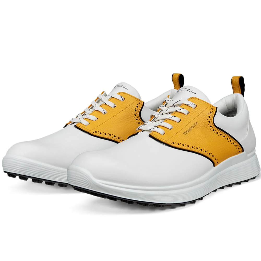 ECCO S-Casual Hybrid Waterproof Spikeless Shoes - White/Saffron - Image 5