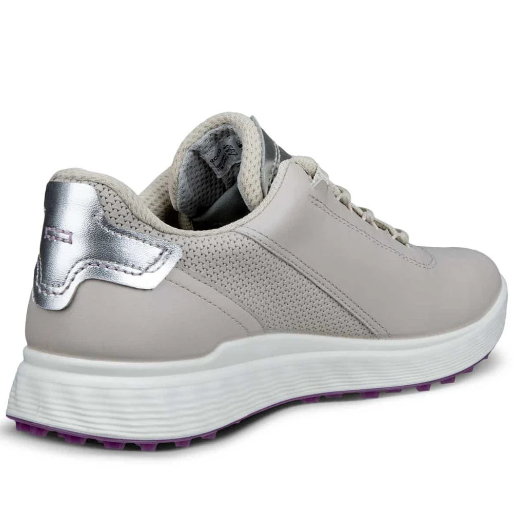 Ecco Golf S-Casual Waterproof Ladies Spikeless Shoes - Gravel/Silver Metallic - Image 5